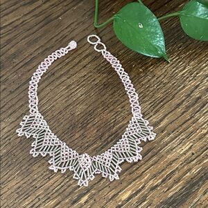 Vintage Beaded Choker Necklace Valentines Day